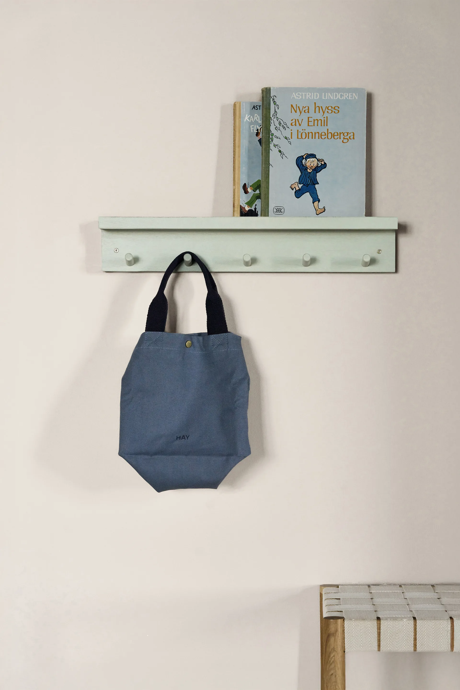 Alley cabide com prateleira, Verde Scandi Living