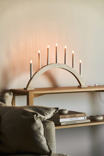 Arco de velas de advento Sky 41 cm - branco esmaltado - Scandi Living