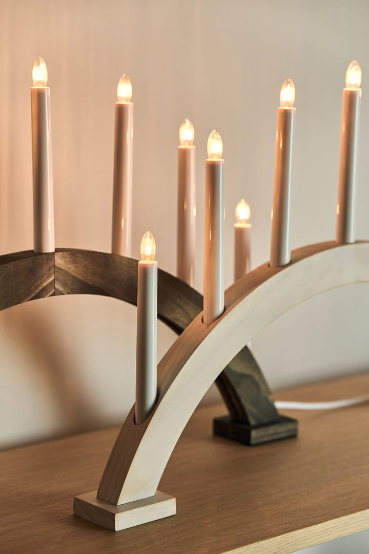 Arco de velas de advento Sky 41 cm - branco esmaltado - Scandi Living