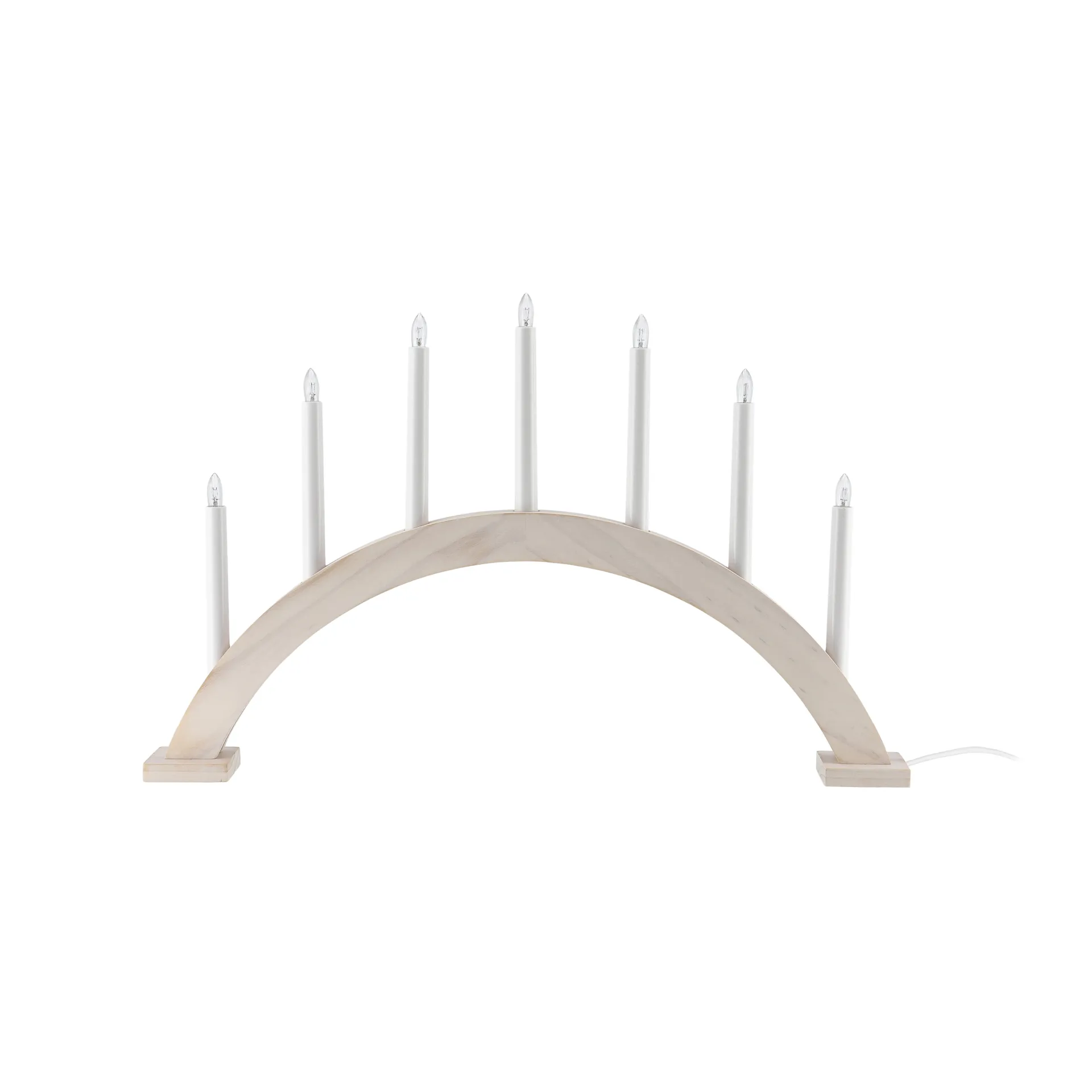 Arco de velas de advento Sky 41 cm, branco esmaltado Scandi Living