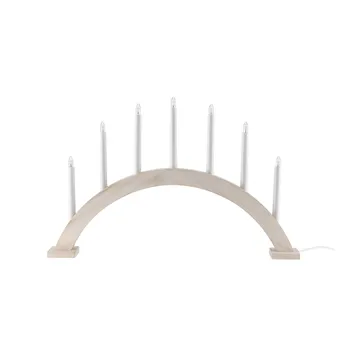 Arco de velas de advento Sky 41 cm - branco esmaltado - Scandi Living