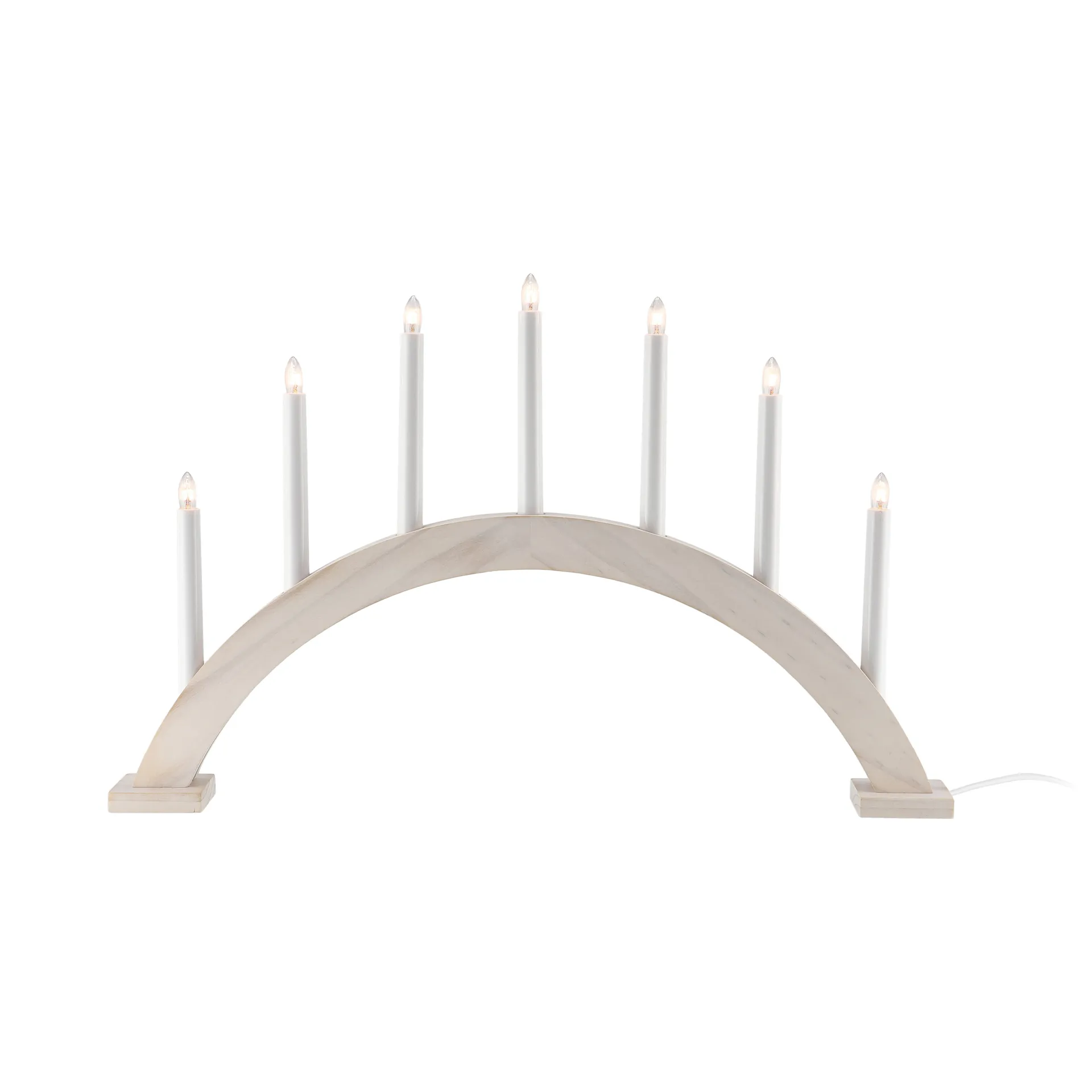 Arco de velas de advento Sky 41 cm, branco esmaltado Scandi Living
