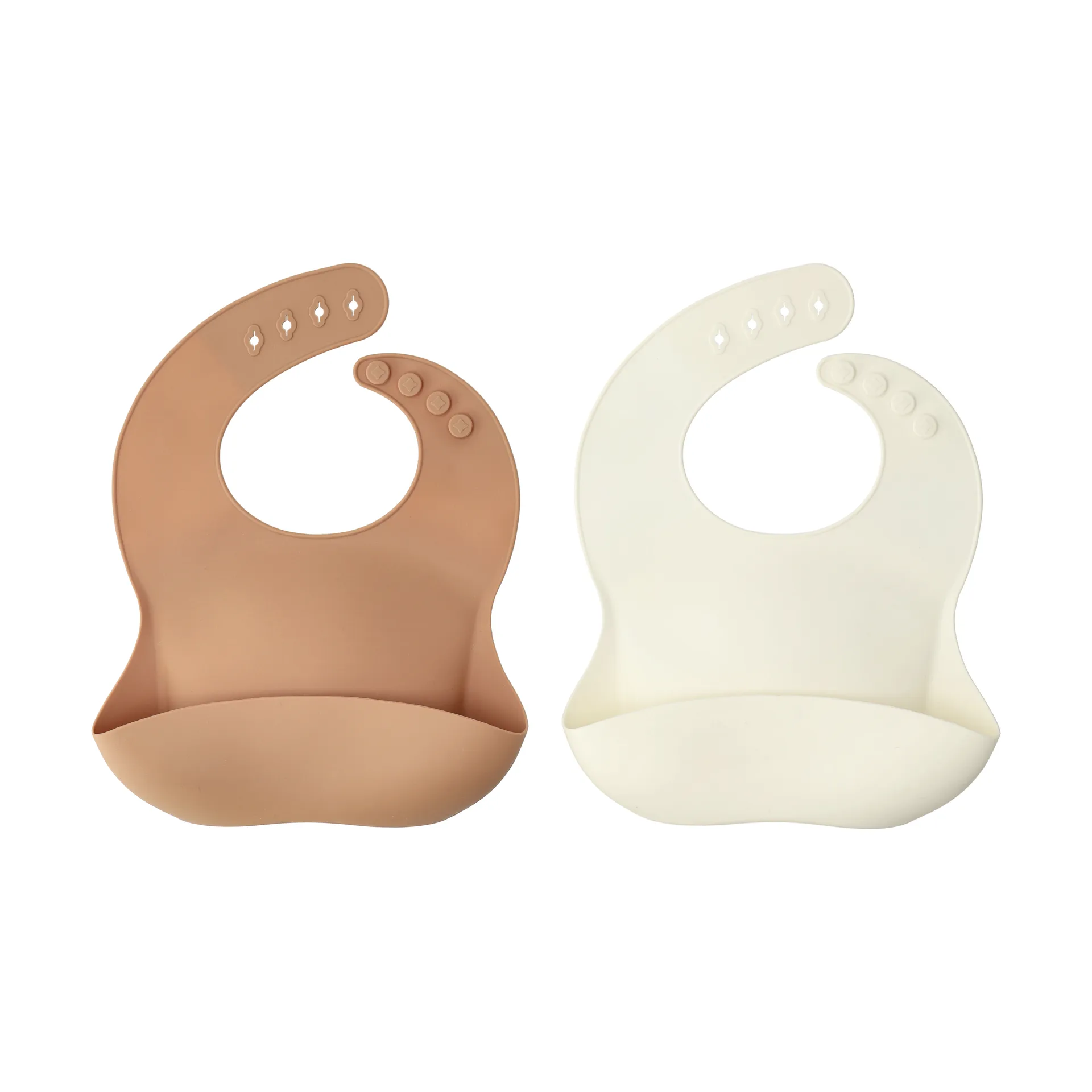 Babador bobo de silicone, 2 unidades, Baunilha-avelã Scandi Living