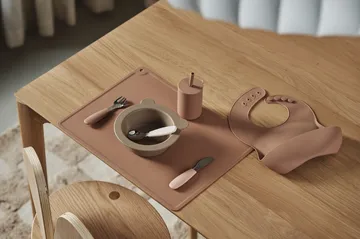 Babador bobo de silicone, 2 unidades - Baunilha-avelã - Scandi Living