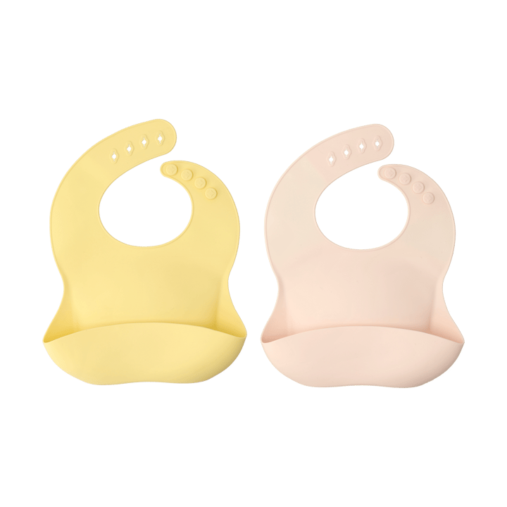 Babador bobo de silicone, 2 unidades - Blush-limão - Scandi Living