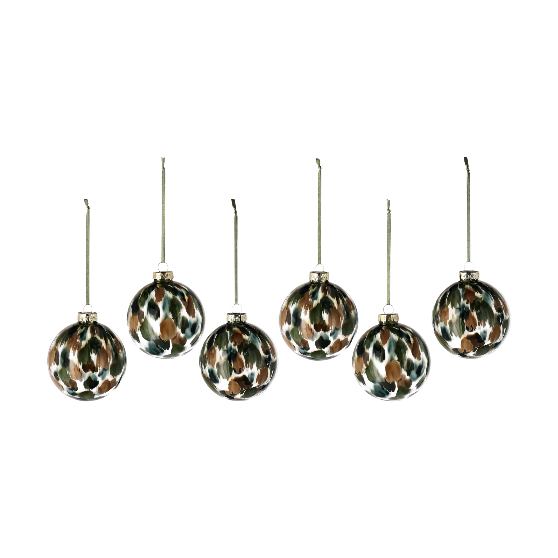 Bola de natal Overcast Ø8 cm 6-unidades, Verde  Scandi Living