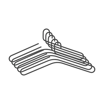 Cabide Smooth 5 unid. - Black - Scandi Living