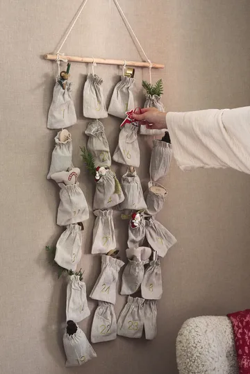 Calendário do advento Joyful 75 cm - Beige - Scandi Living