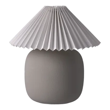 Candeeiro de mesa Boulder 29 cm grey-pleated white - Scandi Living