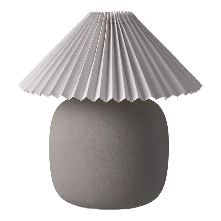 Candeeiro de mesa Boulder 29 cm grey-pleated white - Scandi Living