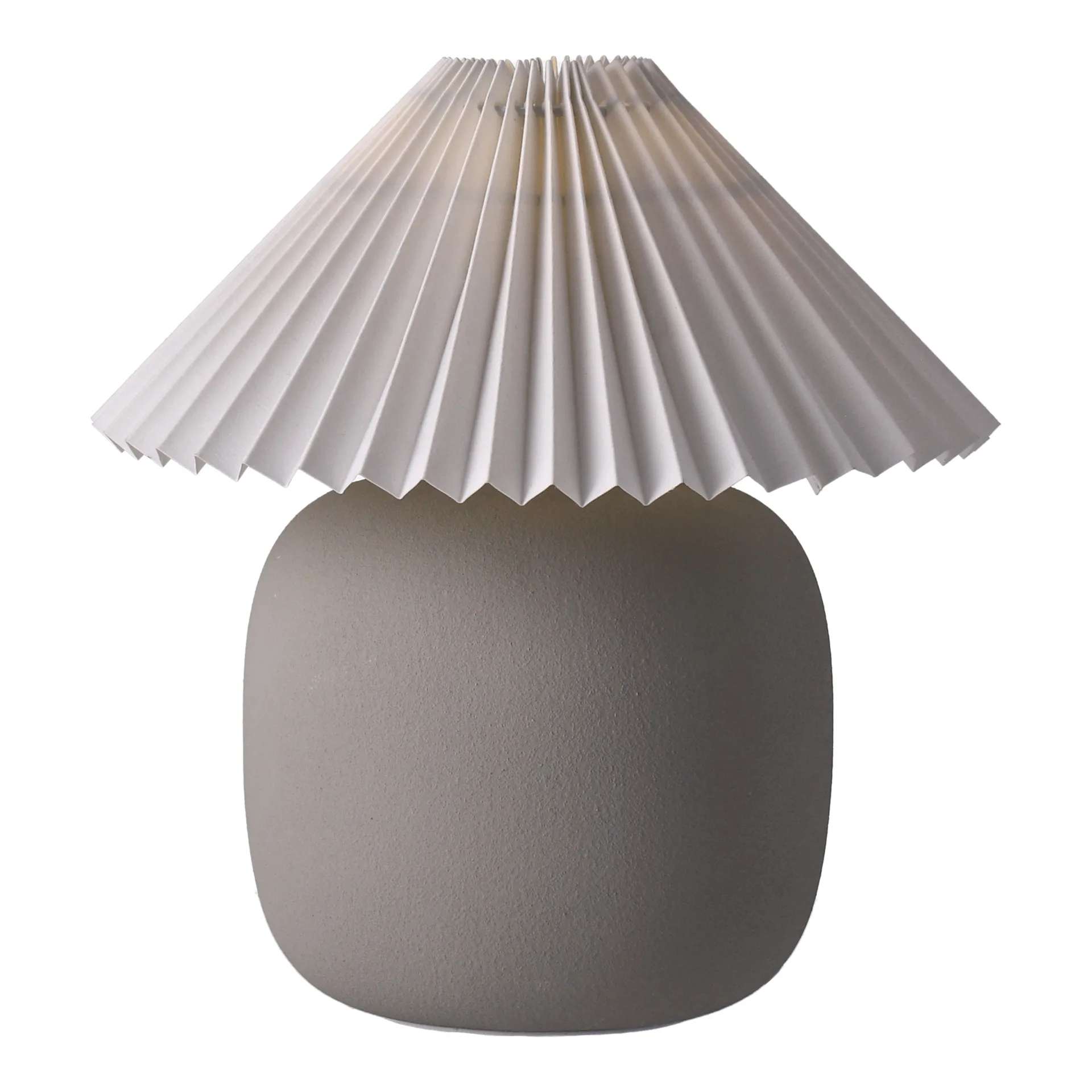 Candeeiro de mesa Boulder 29 cm grey-pleated white,  Scandi Living