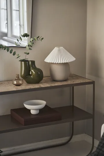 Candeeiro de mesa Boulder 29 cm grey-pleated white - Scandi Living