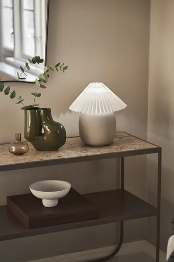 Candeeiro de mesa Boulder 29 cm grey-pleated white - Scandi Living