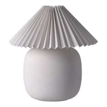 Candeeiro de mesa Boulder 29 cm white-pleated white - Scandi Living