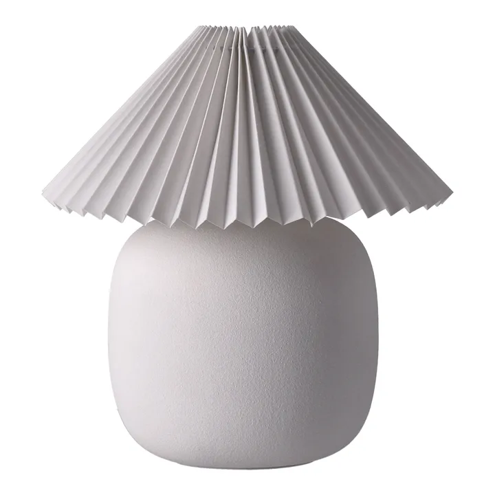 Candeeiro de mesa Boulder 29 cm white-pleated white - Scandi Living