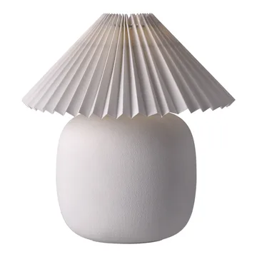 Candeeiro de mesa Boulder 29 cm white-pleated white - Scandi Living