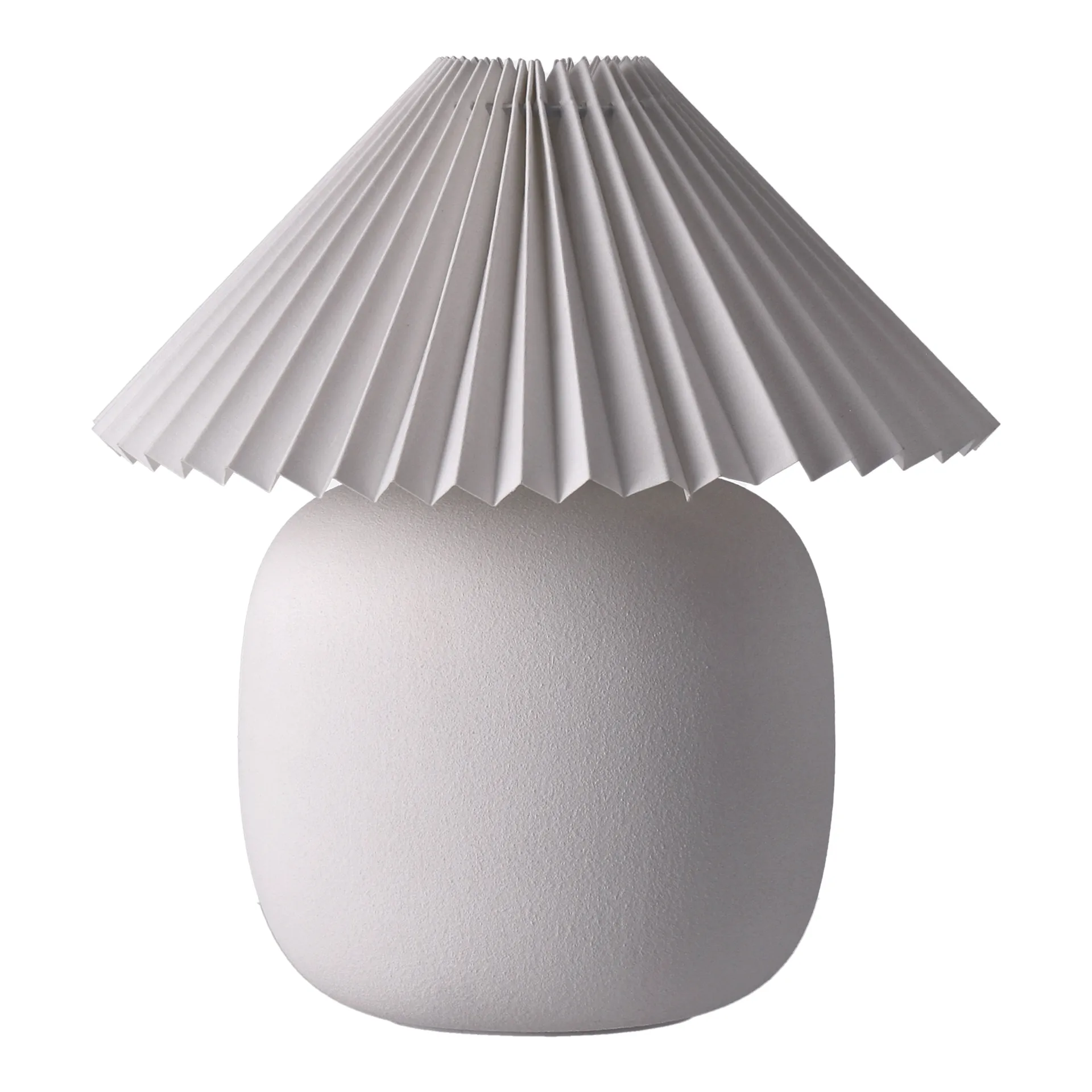 Candeeiro de mesa Boulder 29 cm white-pleated white Scandi Living