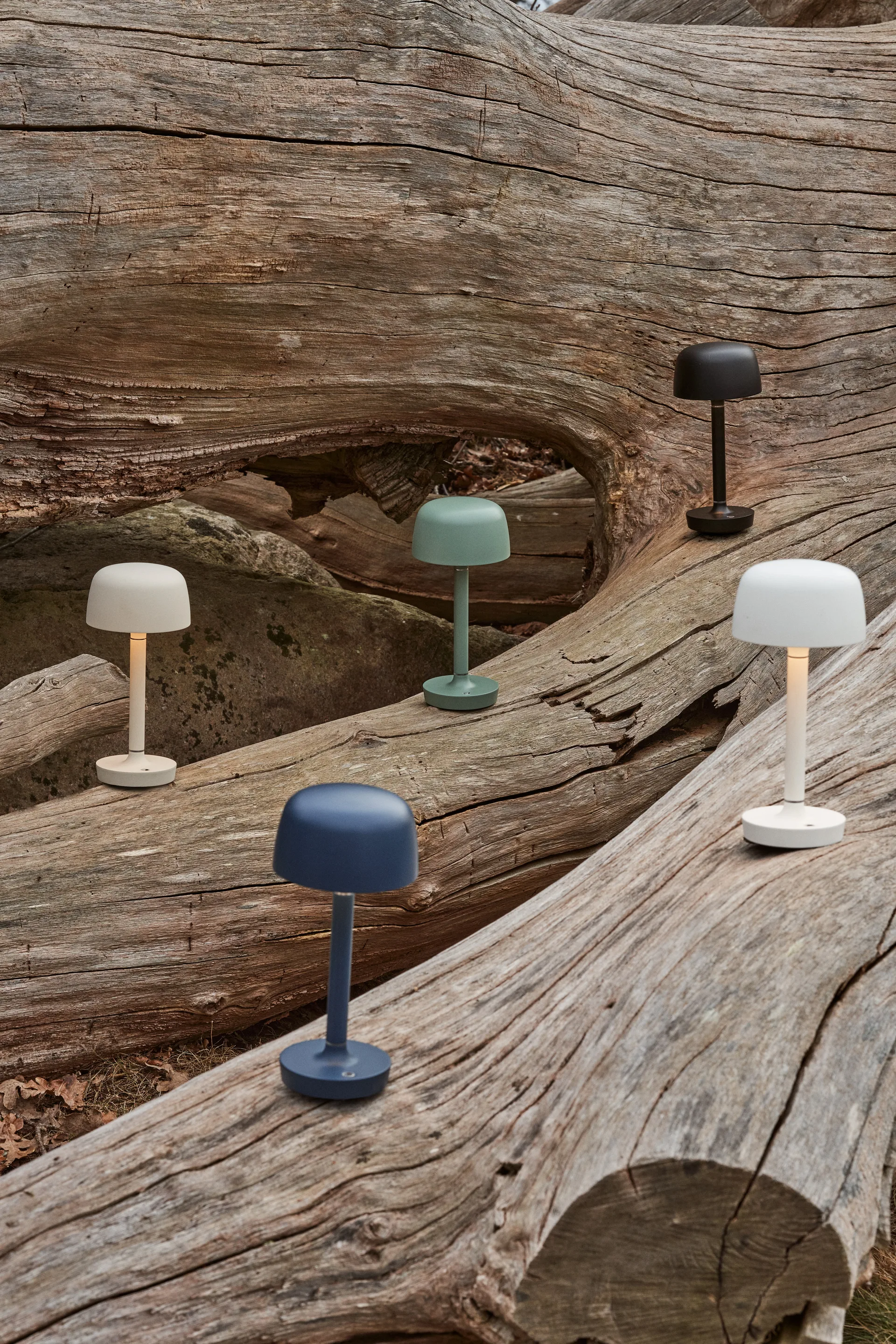 Candeeiro de mesa portátil Halo 25,5 cm, Beige Scandi Living