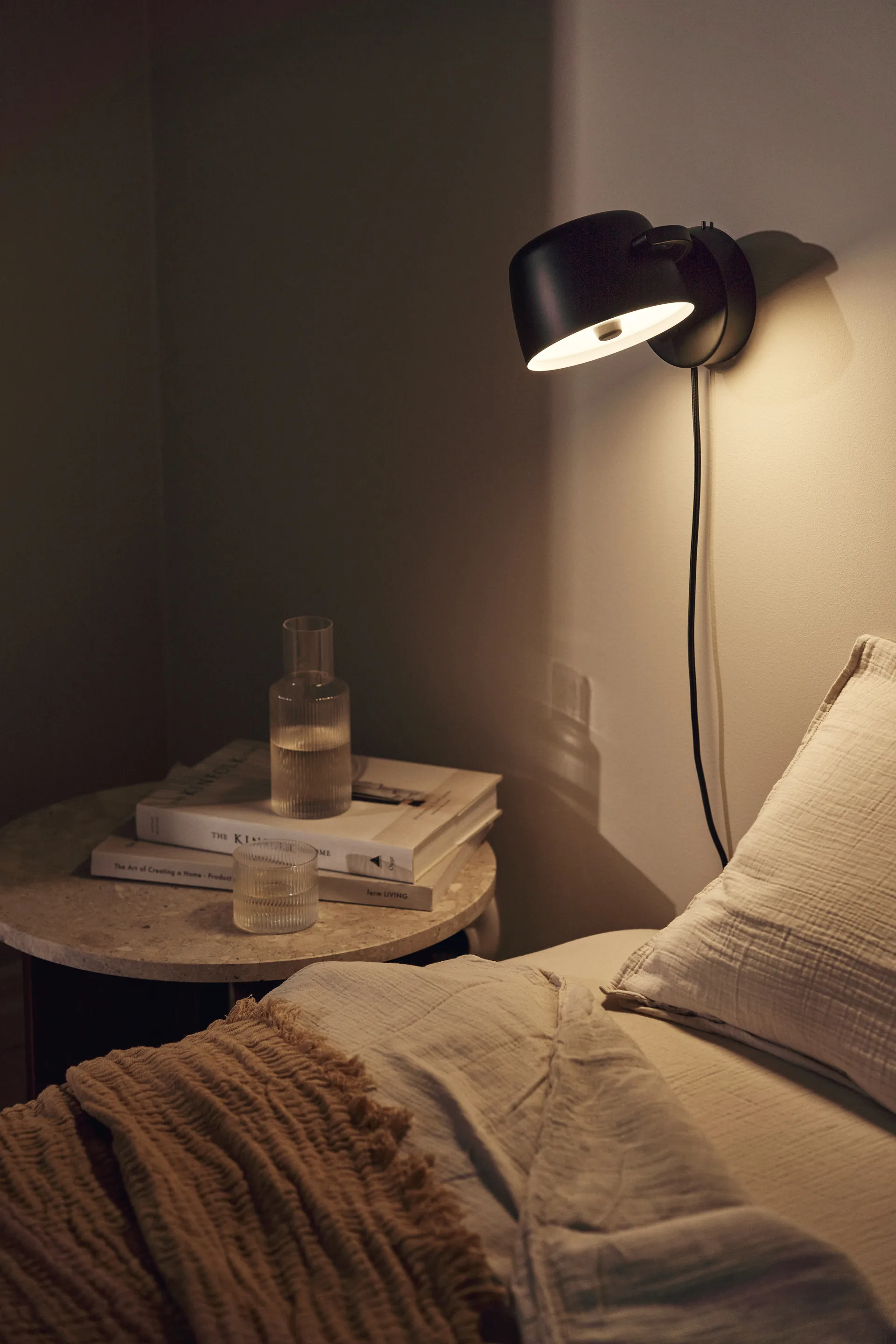 Candeeiro de parede Halo Ø16 cm, Black Scandi Living