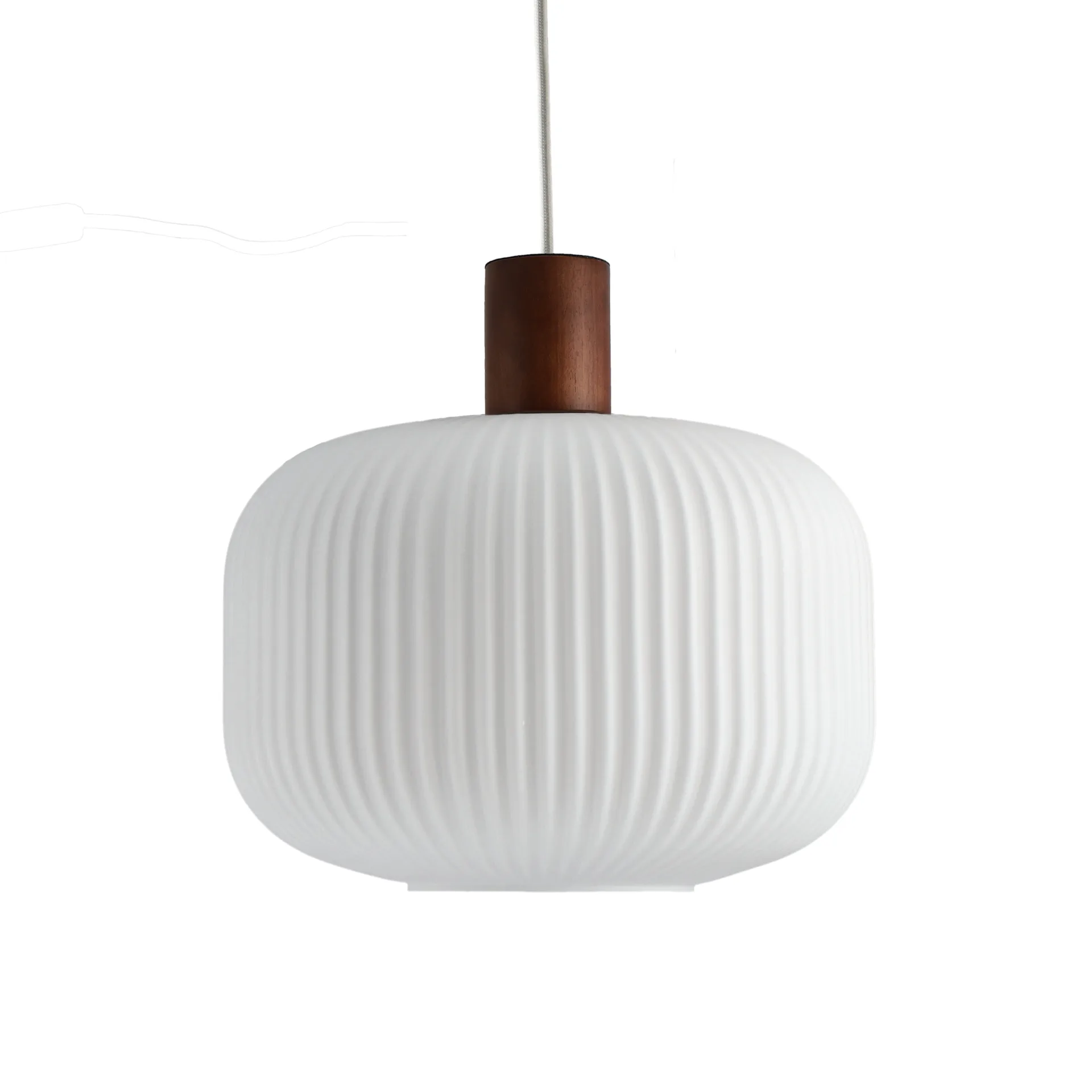 Candeeiro de teto Fair Ø30 cm, Vidro fosco-cinza manchada de escuro Scandi Living