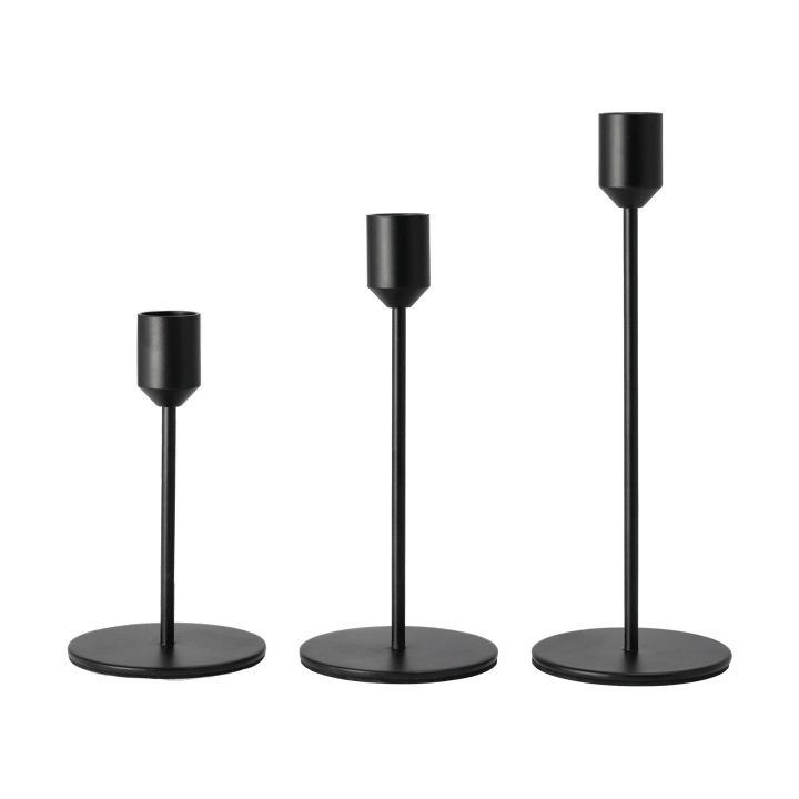 Candelabro Glare 22 cm , Preto  Scandi Living