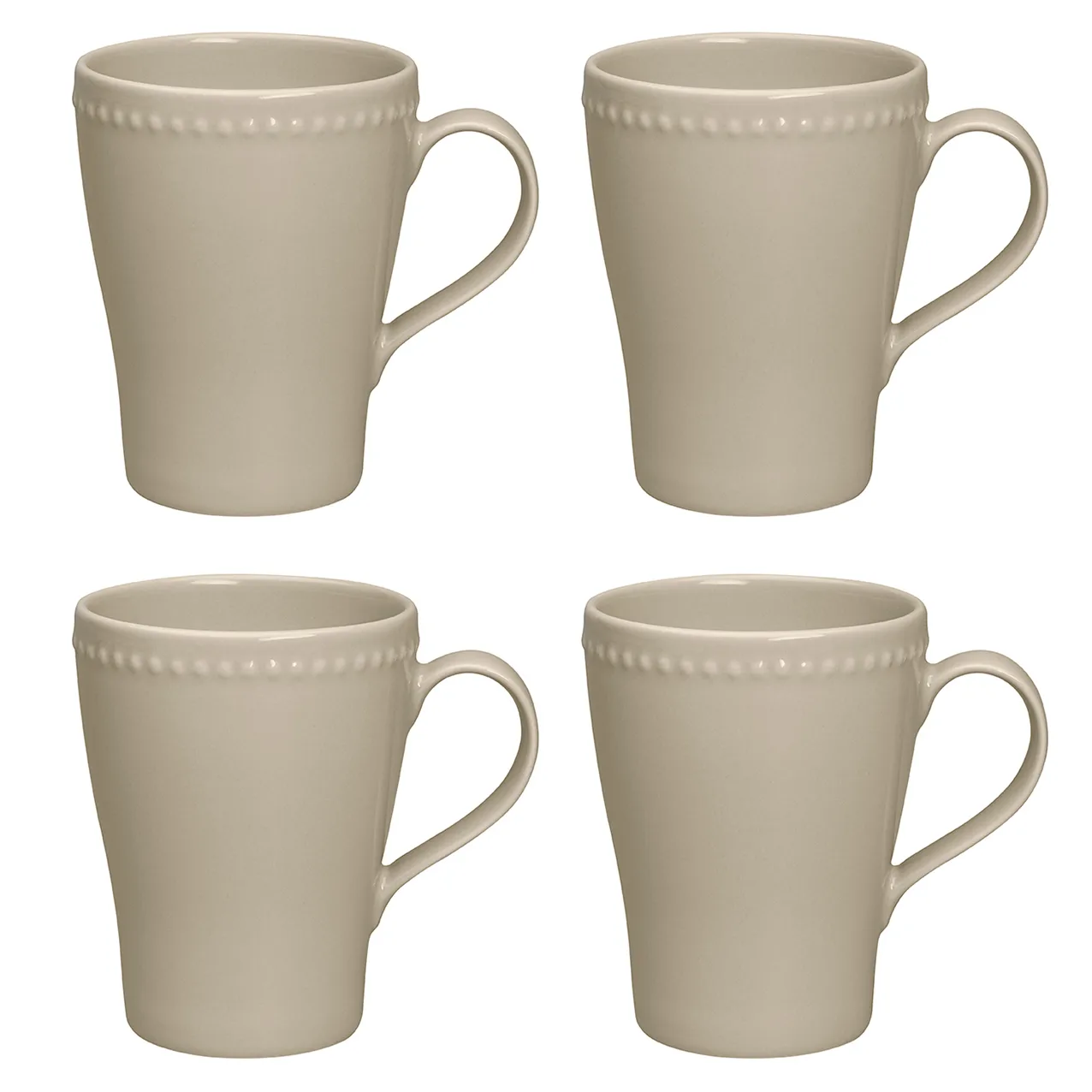 Caneca Dots 35 cl 4 un., Bege Scandi Living