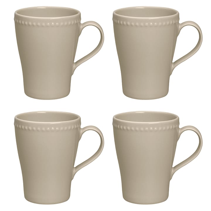 Caneca Dots 35 cl 4 un. - bege - Scandi Living