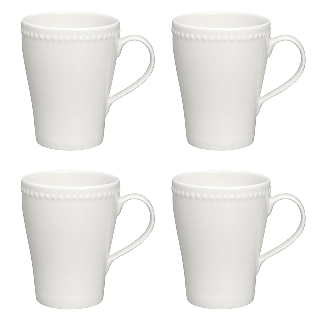 Caneca Dots 35 cl 4 un., Creamy white Scandi Living
