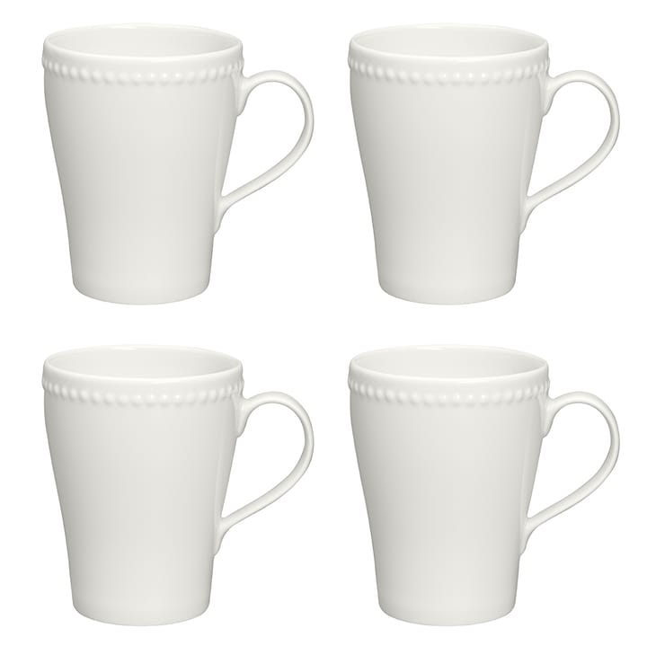 Caneca Dots 35 cl 4 un. - Creamy white - Scandi Living