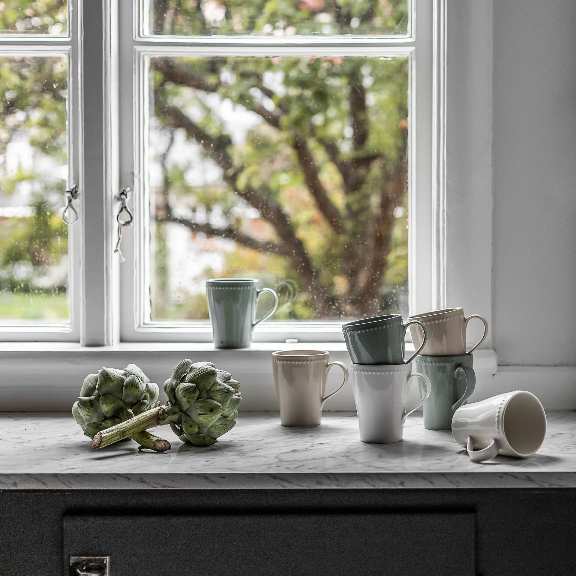 Caneca Dots 35 cl 4 un., Verde Scandi Living