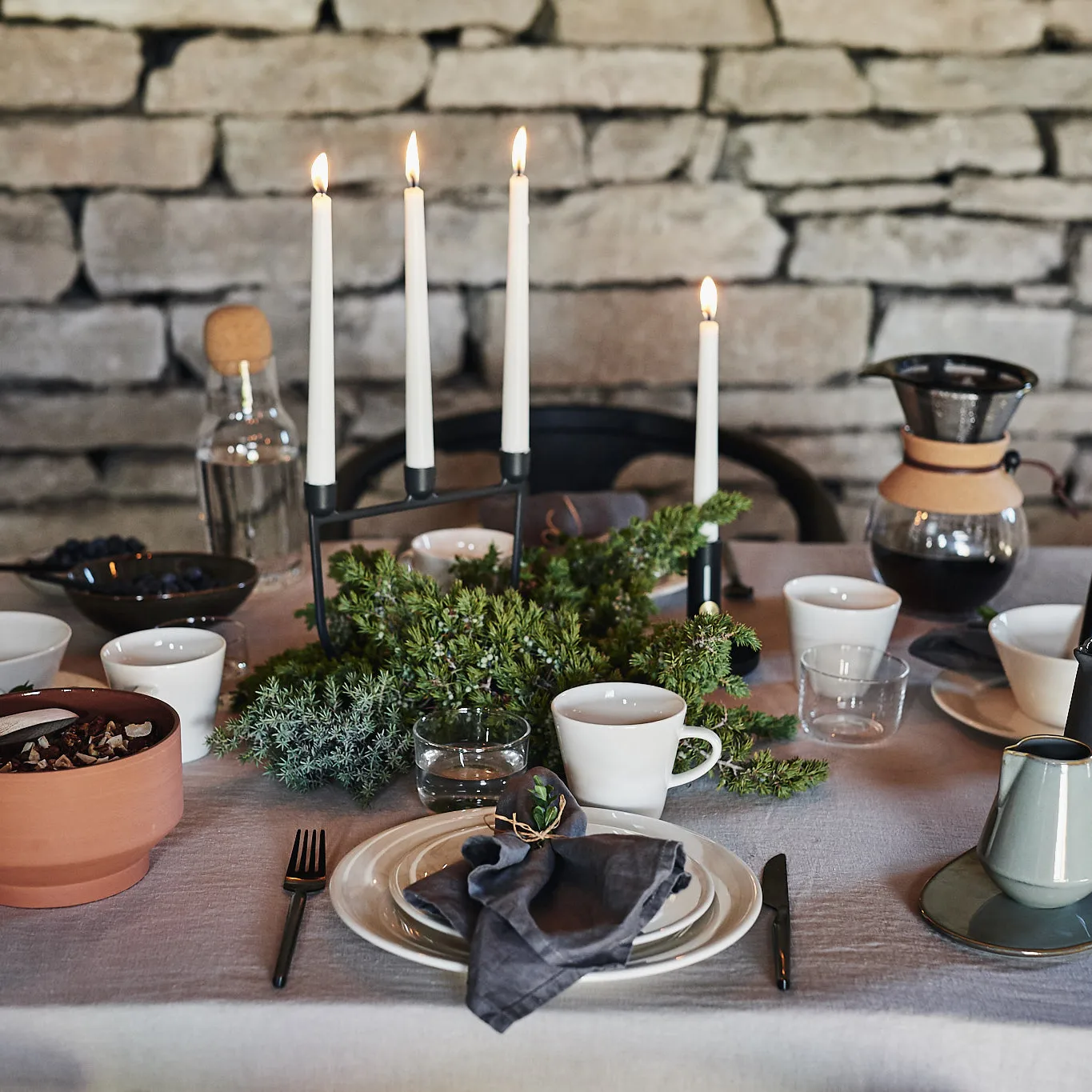 Caneca Kalk 30 cl 4 un., branco Scandi Living