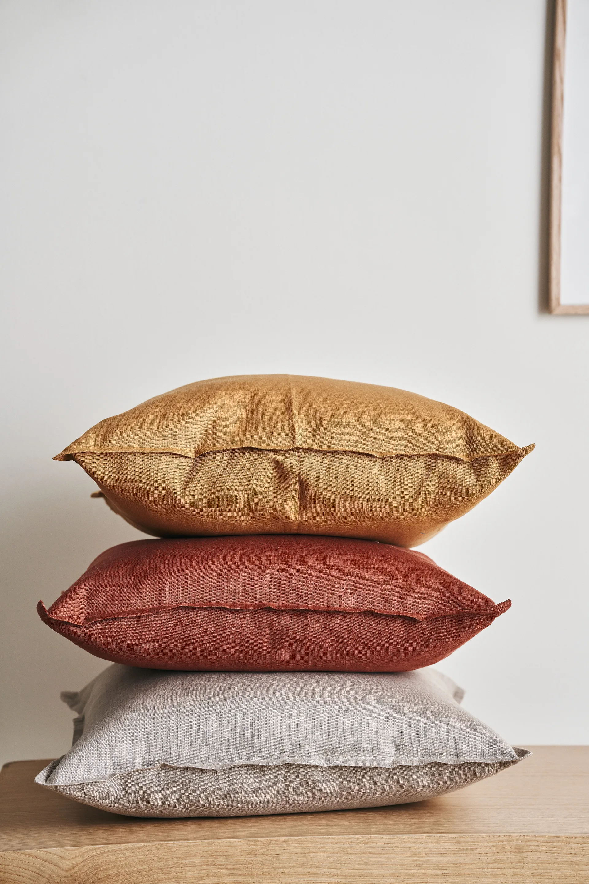 Capa de almofada de linho Calm 50x50 cm, Rust Scandi Living