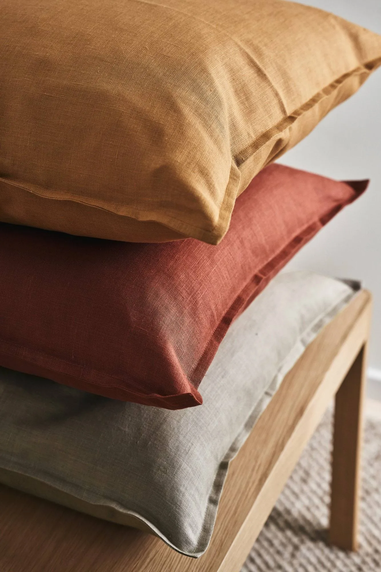 Capa de almofada de linho Calm 50x50 cm, Sand  Scandi Living