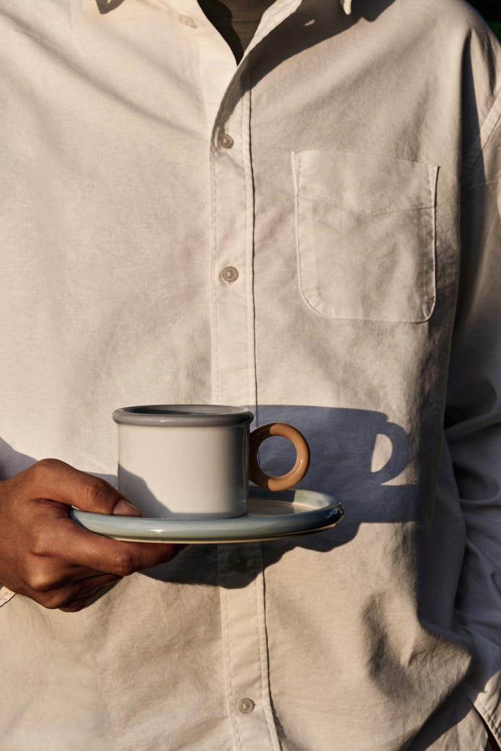 Chávena e pires Chunky, Azul-cinza Scandi Living