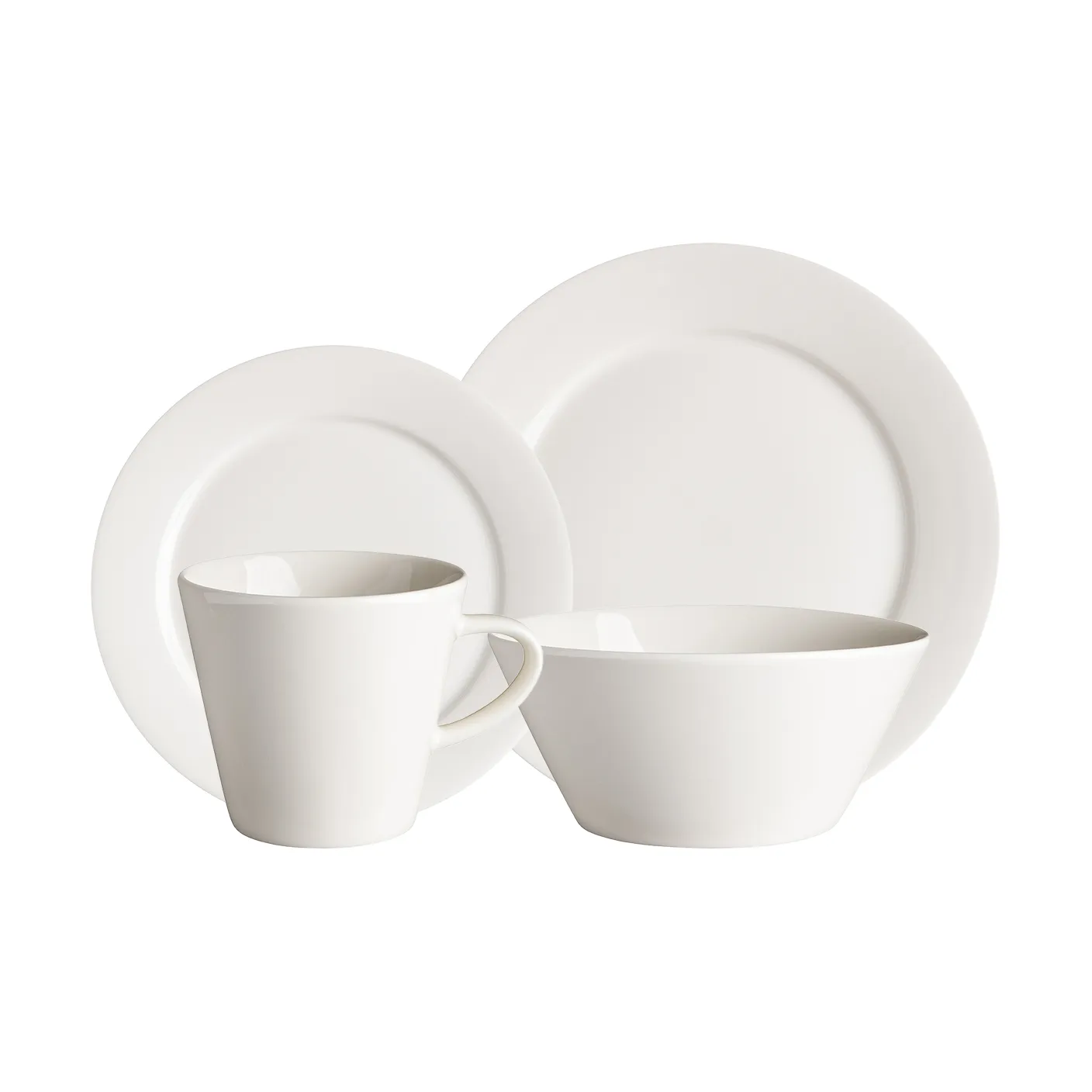 Conjunto de louça Kalk 16 peças - Branco,  Scandi Living
