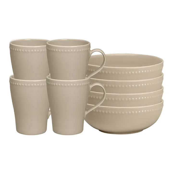 Conjunto de pequeno-almoço Dots, beige - Scandi Living