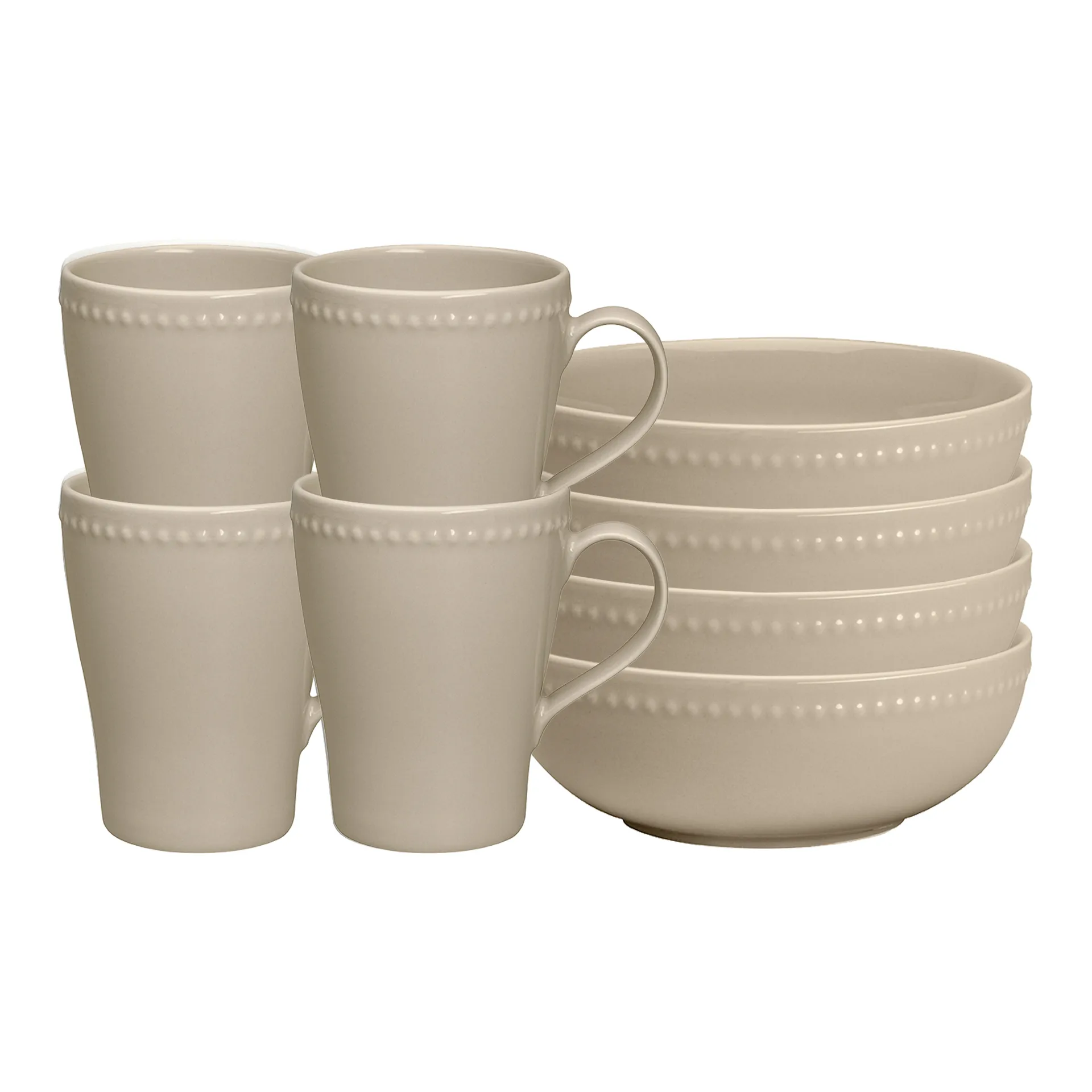 Conjunto de pequeno-almoço Dots, beige Scandi Living