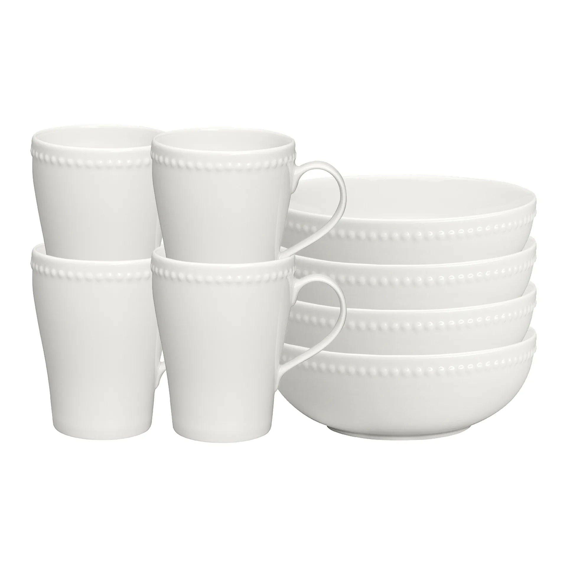 Conjunto de pequeno-almoço Dots, branco Scandi Living