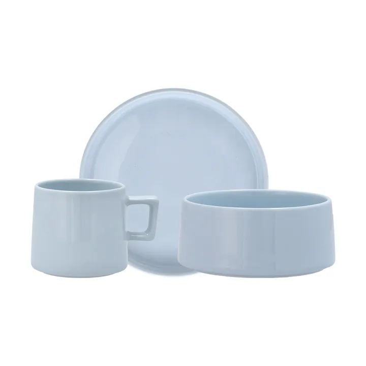 Conjunto de pequeno-almoço Taper 12 peças - Azul claro - Scandi Living