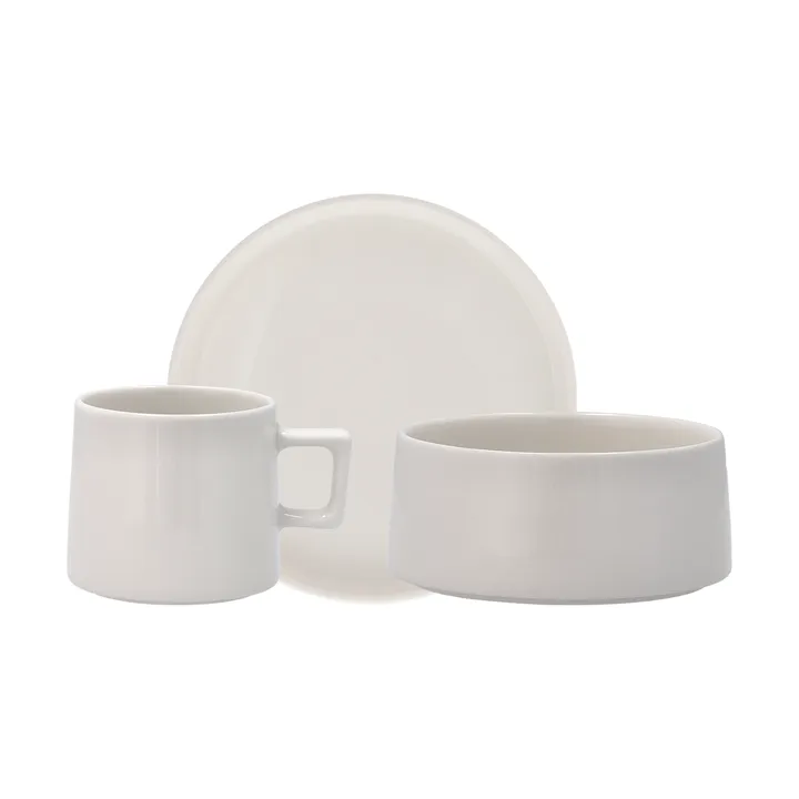 Conjunto de pequeno-almoço Taper 12 peças - Branco - Scandi Living