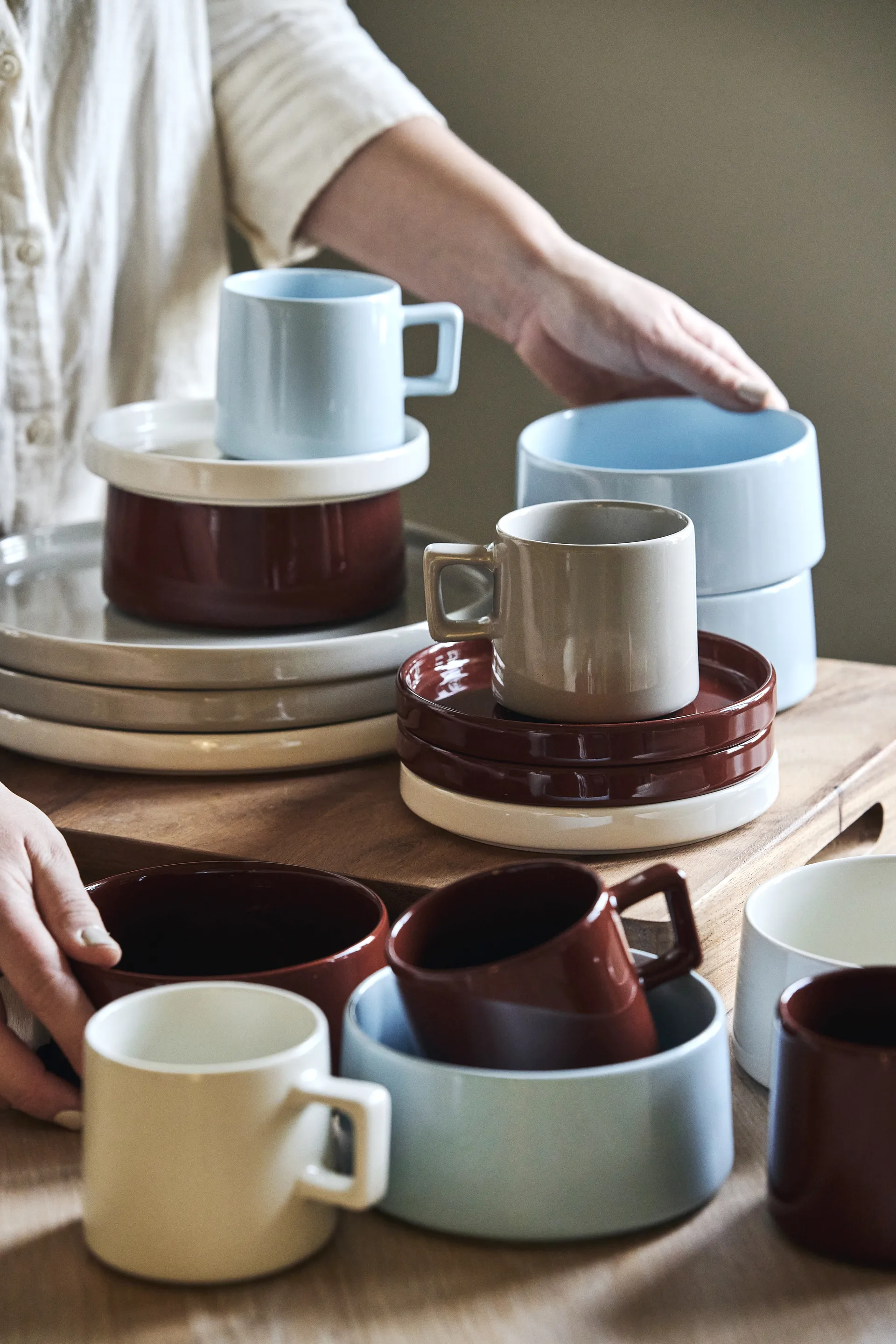 Conjunto de pequeno-almoço Taper 12 peças - Vermelho,  Scandi Living