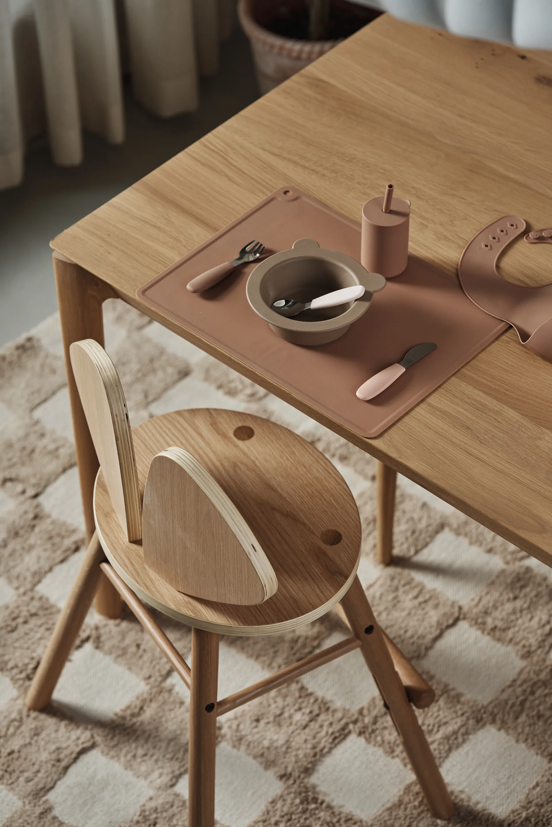 Conjunto de talheres de silicone Dine 3 peças, Blush Scandi Living