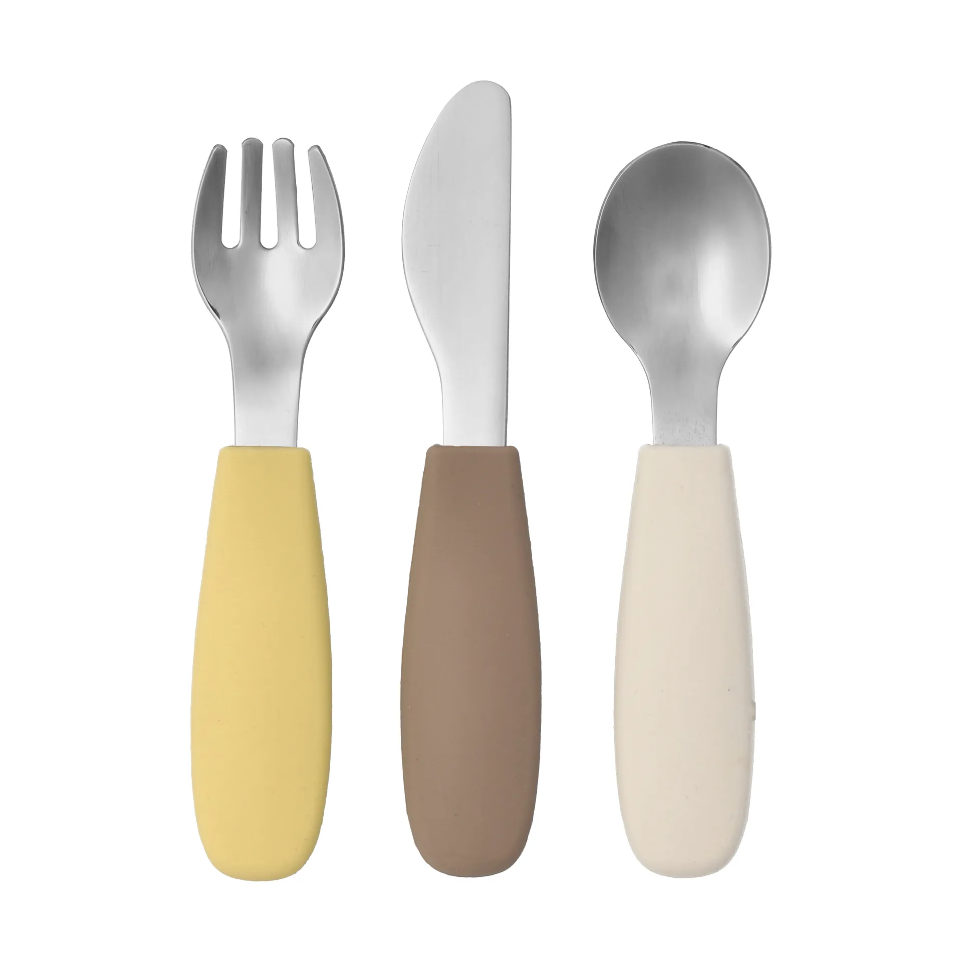 Conjunto de talheres de silicone Dine 3 peças, Taupe Scandi Living