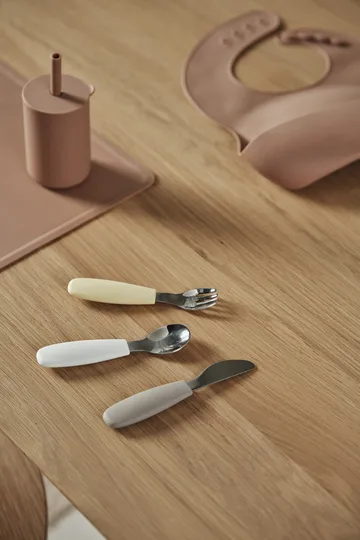 Conjunto de talheres de silicone Dine 3 peças - Taupe - Scandi Living