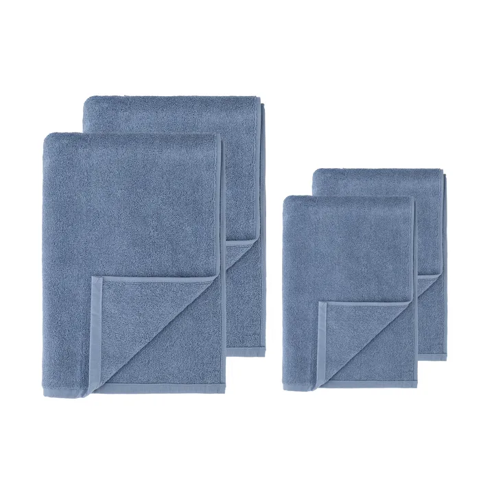Conjunto de toalhas Drift 4 peças - Azul - Scandi Living