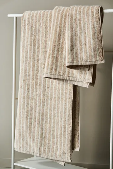 Conjunto de toalhas Drift 4 peças - Bege-branco - Scandi Living