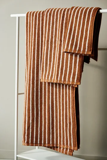 Conjunto de toalhas Drift 4 peças - Marrom-branco - Scandi Living