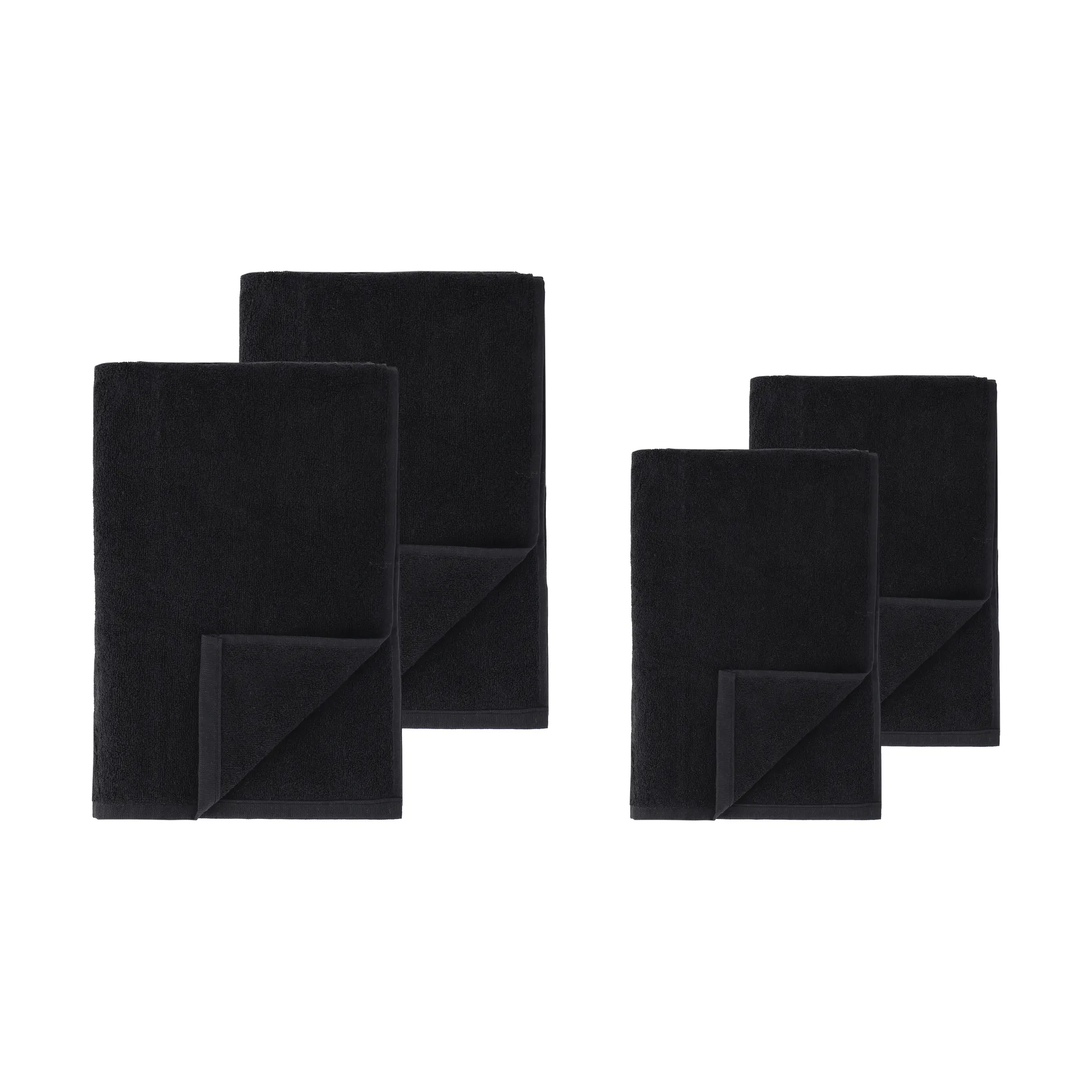 Conjunto de toalhas Drift 4 peças - Preto,  Scandi Living