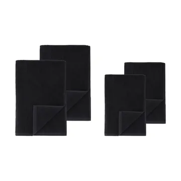 Conjunto de toalhas Drift 4 peças - Preto - Scandi Living