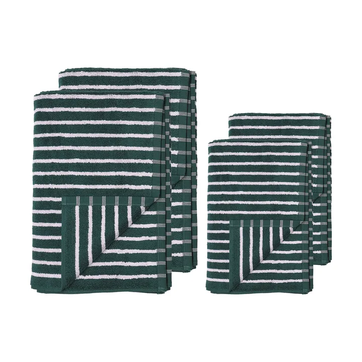 Conjunto de toalhas Drift 4 peças - Verde-roxo - Scandi Living
